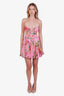 Rococo Sand Pink Floral Melinda Open Back Mini Dress Size L