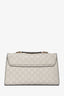 Gucci Light Grey Guccissima Leather Medium Emily Horsebit Chain Bag