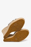 Jimmy Choo Black Patent Cross Espadrille Wedge Size 42