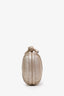 Bottega Veneta Gold Lambskin Criss-Cross Leather Knot Clutch