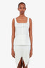 Dion Lee White Truss Pleat Asymmetric Mini Dress Size 6
