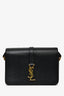 Saint Laurent Black Leather Medium Monogram Universite Crossbody Bag