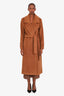 Sentaler Camel Wool Alpaca Blend Wrap Coat Size M