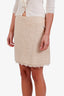 Pre-loved Chanel™ Beige Cotton Mini Skirt Size 40