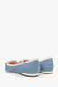 Roger Vivier Denim/White Leather Trimmed Pointed Toe Flats Size 40