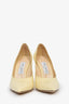 Jimmy Choo Butter Yellow Leather Heels Size 38.5