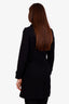 Burberry Britt Black Wool Cashmere Belted Midi Jacket Size 2