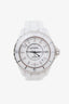 Pre-loved Chanel™ White Ceramic J12 37mm Diamond Dial Watch