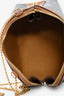 Celine Brown Coated Canvas Triomphe Clutch on Chain
