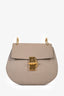 Chloe Grey Leather Medium Drew Crossbody Bag