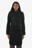 Trench ceinturé Burberry Black « Westminister », taille 2