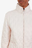 Burberry Light Pink Quilted Jacket Size M