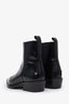 Bottines pointues en cuir verni noir Anine Bing, pointure 39