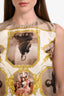 Burberry Brown/Yellow Silk Montage Short Sleeve Top Size 4