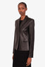 The Row Black Lambskin Single Breasted Blazer Size 8