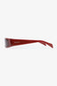 Gucci Red Thin Frame Logo Sunglasses