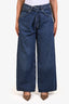 Agolde Dark Blue Denim Cross Waist Wide Leg Vana Jeans Size 29