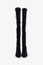 Stuart Weitzman Black Suede Over The Knee Heeled Boots Size 8