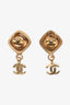 Pre-loved Chanel™ Gold Tone CC Drop Stud Earrings