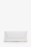 Moschino White Leather Logo Mini Shopper Tote Bag with Strap