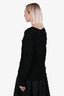 Comme des Garcons Black Wool Embroidered Scoop Neck Sweater Size M