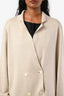 The Row Cream Wool Silk Blend Cardigan Blazer Size M