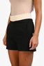 McQ Black/White High Rise Knit Shorts Size S