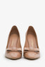 Salvatore Ferragamo Beige Patent Vara Bow Pumps Size 8