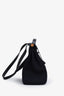 Hermès 2022 Black Canvas Leather Herbag 38