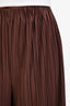 Samsoe Samsoe Brown Satin Pleated Uma Trousers