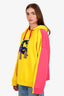 Etro Yellow/Pink Cotton Graphic Print Crew Neck Hoodie Size M