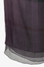 Burberry Purple Silk Giant Nova Check Scarf