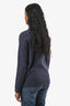 Brunello Cucinelli Charcoal Cashmere Beaded V Neck Sweater S