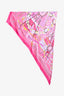 Hermès Pink Le Labo Printed Silk Triangle Scarf