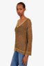 Missoni Yellow/Brown Open Knit Sweater Size 40
