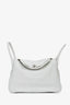 Hermès 2011 White Clemence Leather Lindy 34