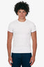 Moncler White Cotton Slim-Fit T-Shirt Size S Mens