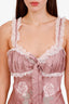 For Love & Lemons Pink Lace Floral Embellished Chelsea Maxi Dress Size M