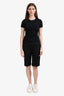 Dolce & Gabbana Black Cotton Silk Blend Capri Pants Size 40