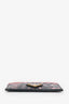 Prada Black/Red/White/Pink Printed Saffiano Leather Card Holder
