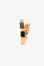 Hermès 18K Rose Gold/Black Spinel Set Kelly Ring Medium Model