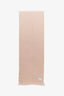 Burberry Pink/Gold Wool Logo Fringe Scarf