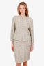 Pre-loved Chanel™ 2011 Runway Multicolour Tweed Sequin Jacket with Midi Skirt Set Size 42 40
