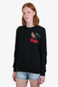 Dolce & Gabbana Black Cotton Cherry Sequined Sweatshirt Size M