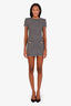 Balmain White/Black Striped SS Mini Dress Size 12A Kid's