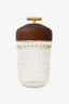 Hermès X St Louis Clear Crystal/Dark Wood 'Folia' Portable Lamp