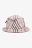 Burberry Pink Cotton Check Bucket Hat Size M