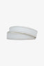Hermès White Leather Gold Tone Double Tour Kelly Bracelet Size XS