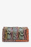 Fendi Multicolour Python Maxi Baguette Shoulder Bag