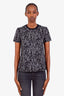 Hermès Black Cotton Logo T-Shirt Size 36